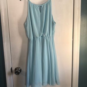 High neck dress with a keyhole at the neck